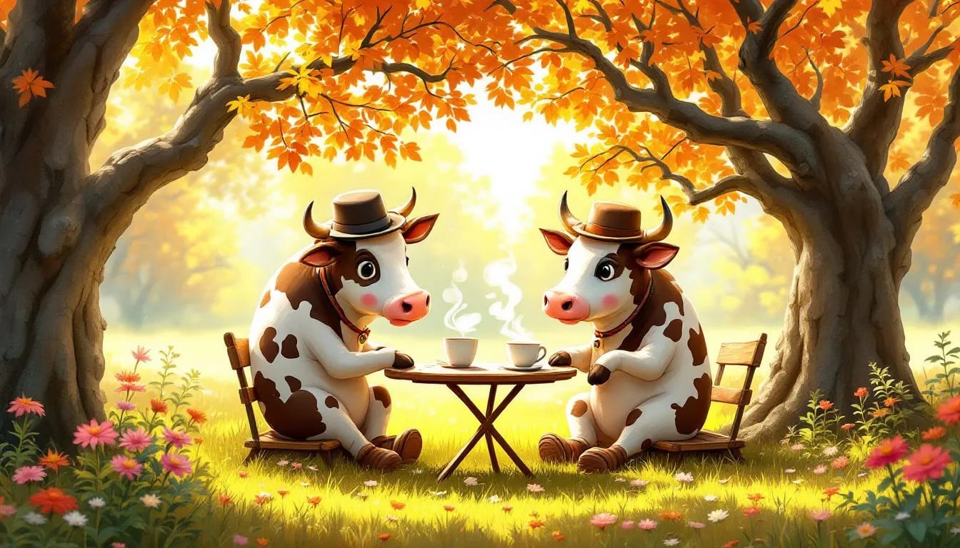Whimsical storybook characters in a colorful, imaginative picture book scene